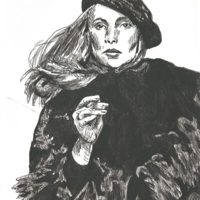 Joni Mitchell drawing