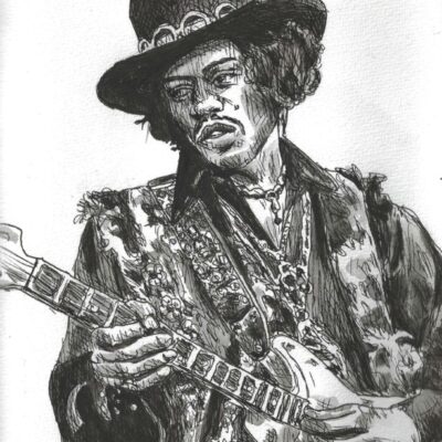 Jimi Hendrix drawing