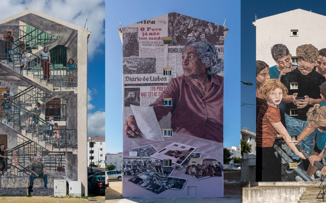 3 mural in Bairro 2 de Maio, Lisboa – Portugal