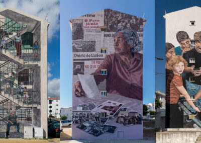 3 mural in Bairro 2 de Maio, Lisboa – Portugal