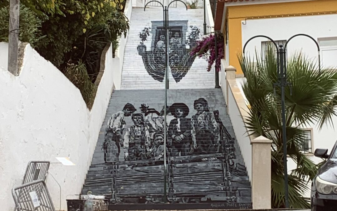 Street steps mural in Coruche – Portugal