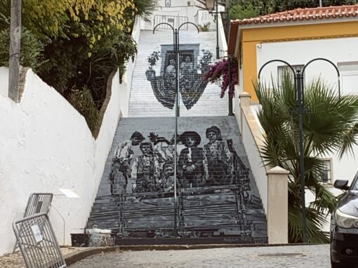 Street steps mural in Coruche – Portugal